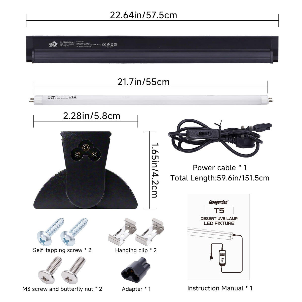 23-Inch 24W UVB Reptile Lighting Combo Kit K500672