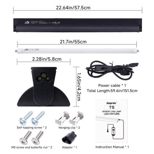 23-Inch 24W UVB Reptile Lighting Combo Kit K500672