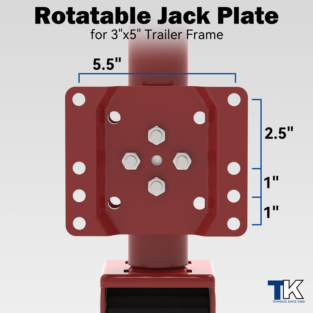 2000 lbs Swivel Trailer Jack with 8" Wheel L318