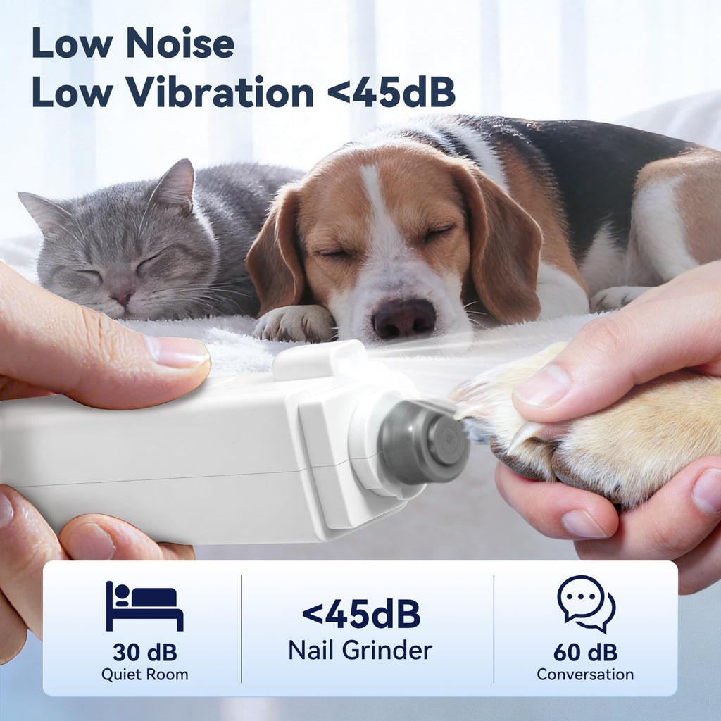2-in-1 Quiet Electric Pet Nail Clipper & Grinder with Light C5437