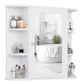 White Wall Mounted Medicine Cabinet with Mirror G34069