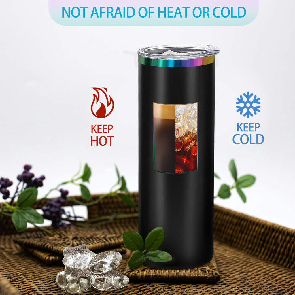 16 Pack Rainbow Plated Stainless Steel Tumbler 20oz J409424