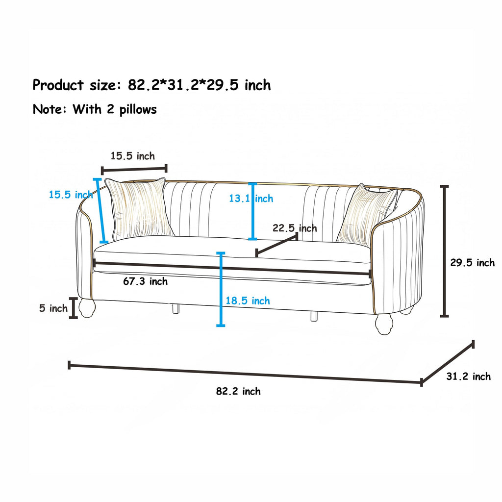 2-Piece Velvet Sofa Set E340