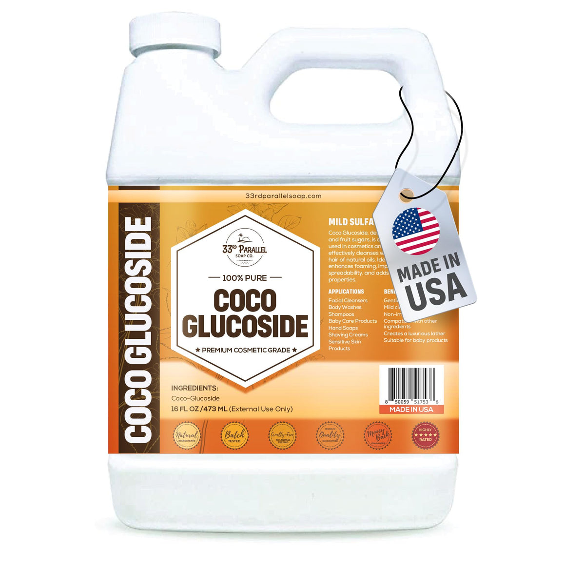 Coco Glucoside Surfactant 16 oz U365