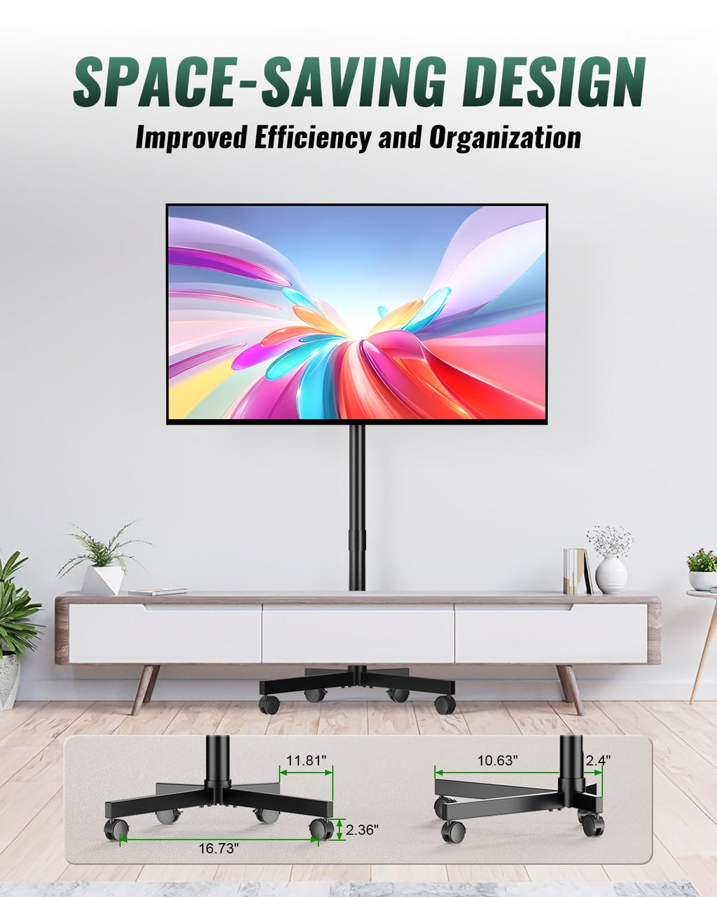 Rolling TV Stand on Wheels for 23-60 Inch TV P352880