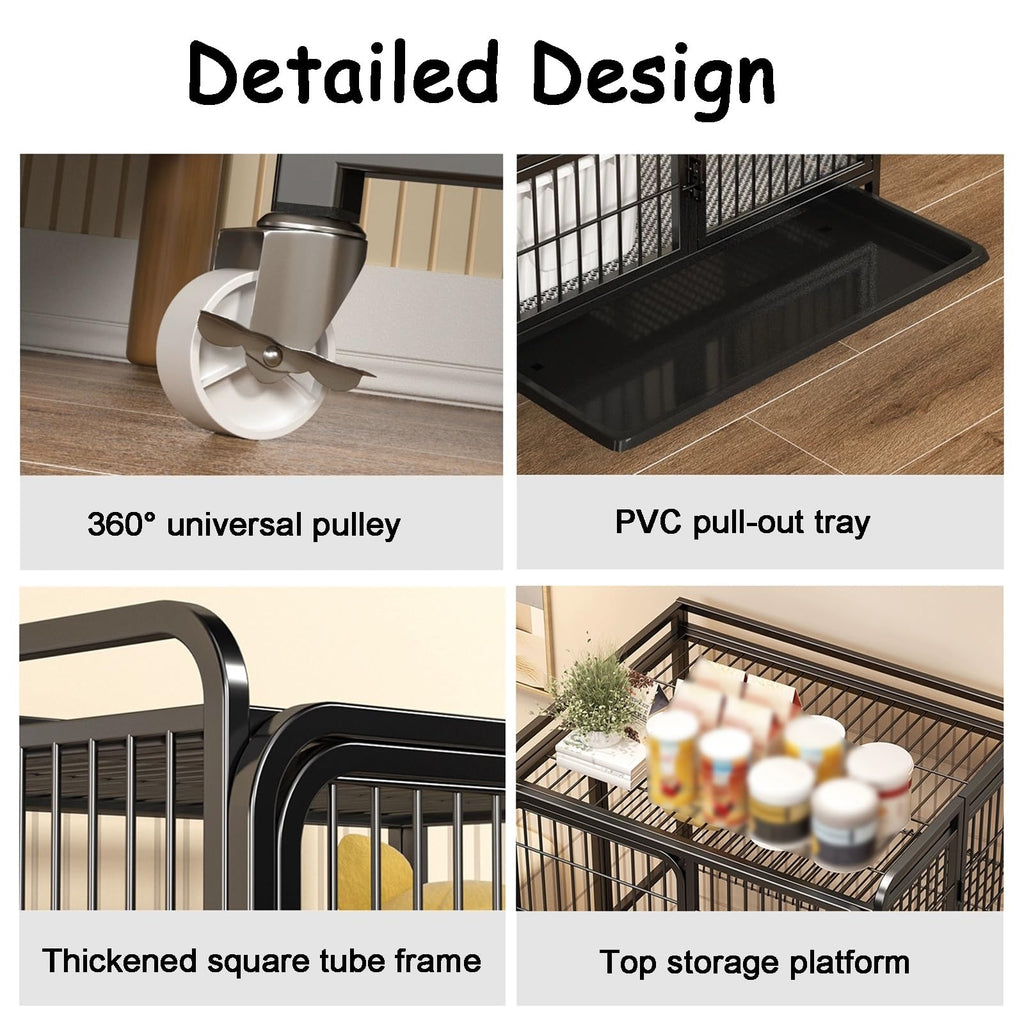 Foldable 4-Tier Indoor Cat Enclosure with Hammock G771744