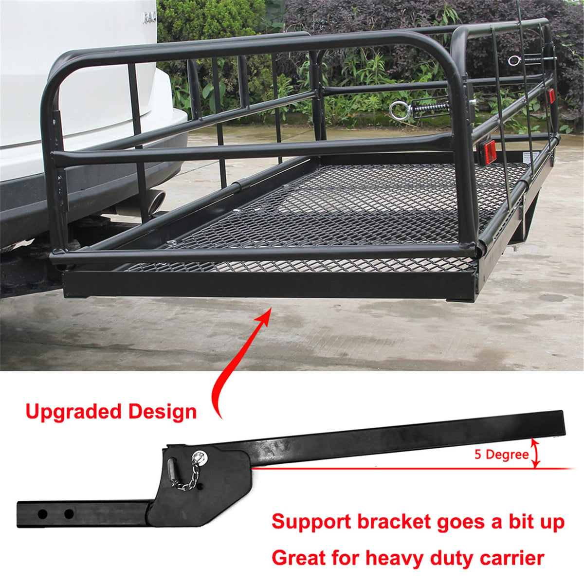 Heavy Duty Folding Hitch Mount Cargo Carrier 60" x 24" x 14.4" D2213