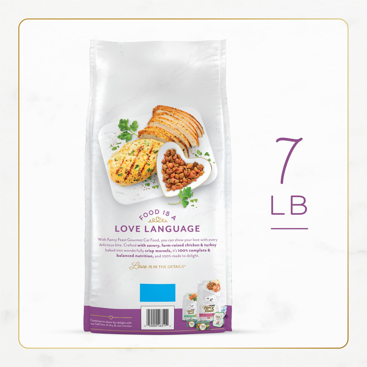 Dry Cat Food with Chicken and Turkey 7 lb Bag Pack of 2 S774