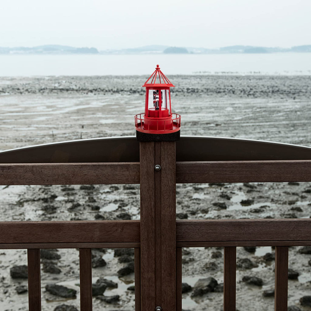 Solar Powered Lighthouse Iron Rotating Solar Light U942