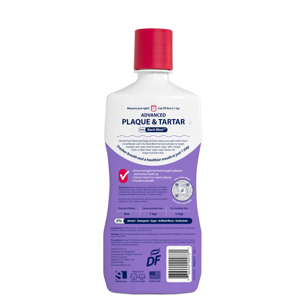 Plaque & Tartar Water Additive for Dogs & Cats, 17 oz A75936