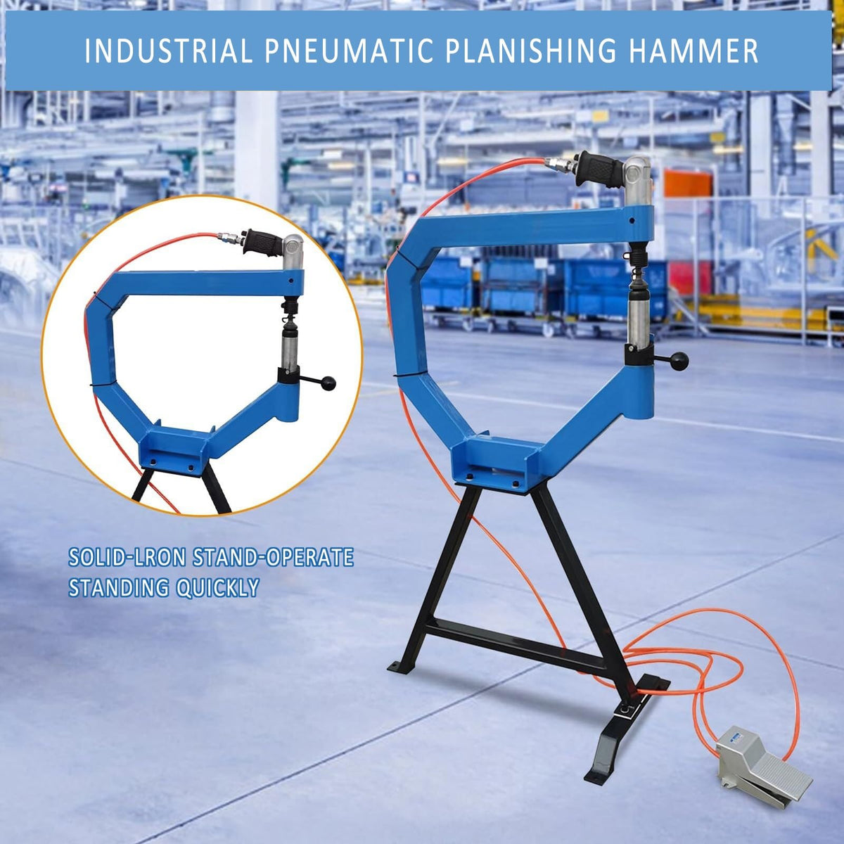 Pneumatic Planishing Hammer with Anvil and Pedal Y8684