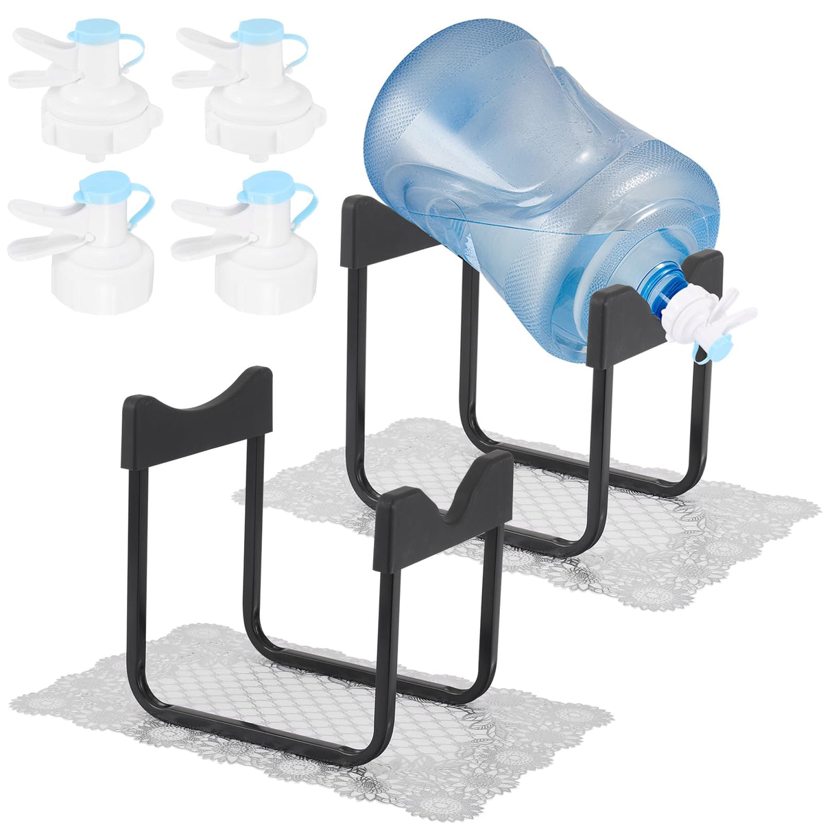 3-5 Gallon Water Jug Stand with Dispenser Valves I705038