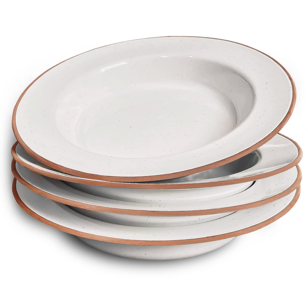 Ceramic Wide Rimmed Soup Bowl 25oz Set of 4 O4633