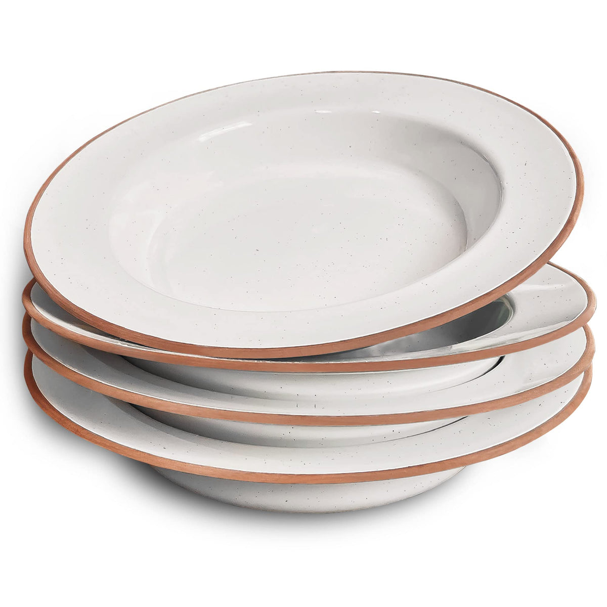 Ceramic Wide Rimmed Soup Bowl 25oz Set of 4 O4633