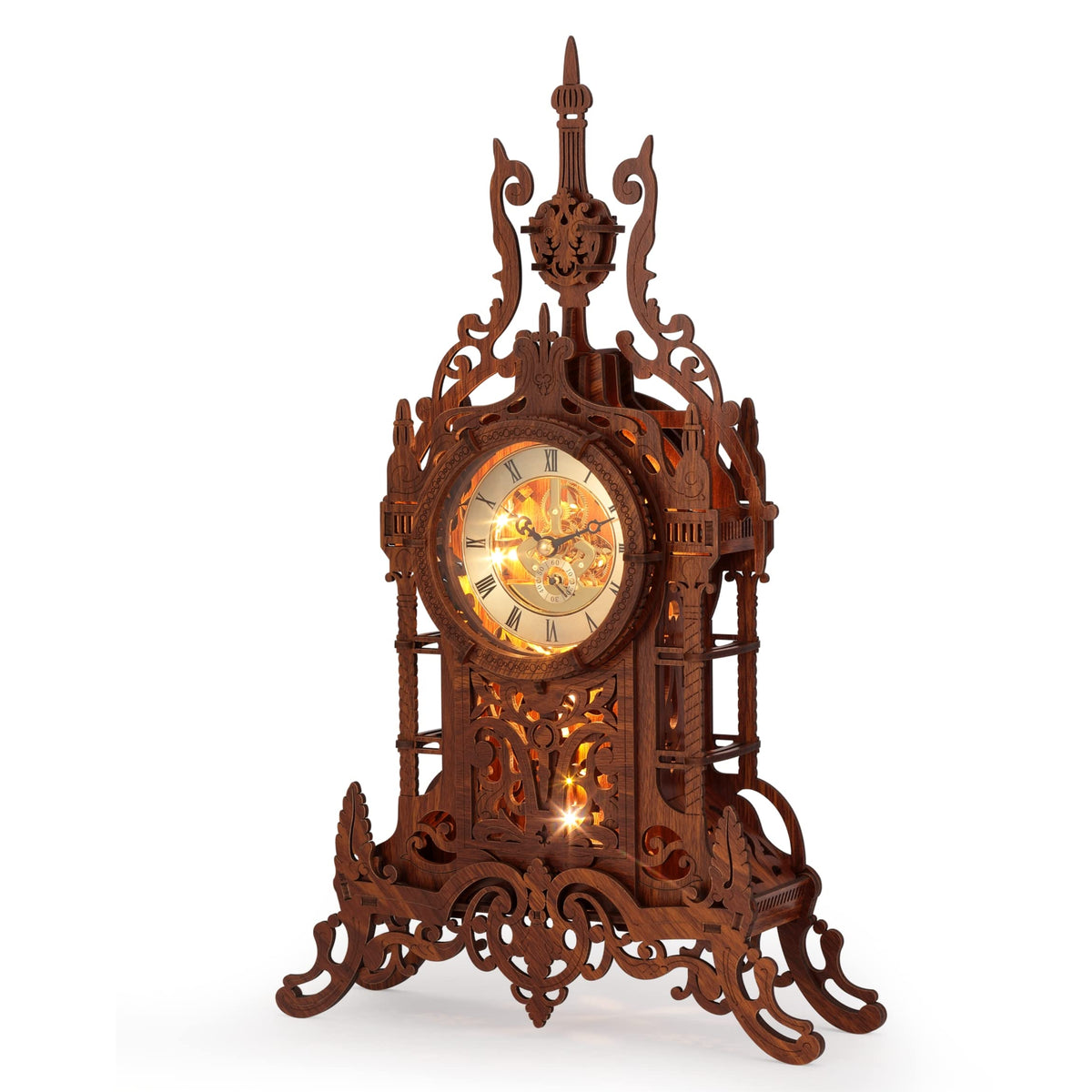 LED 3D Wood Puzzle Clock Tower T849509