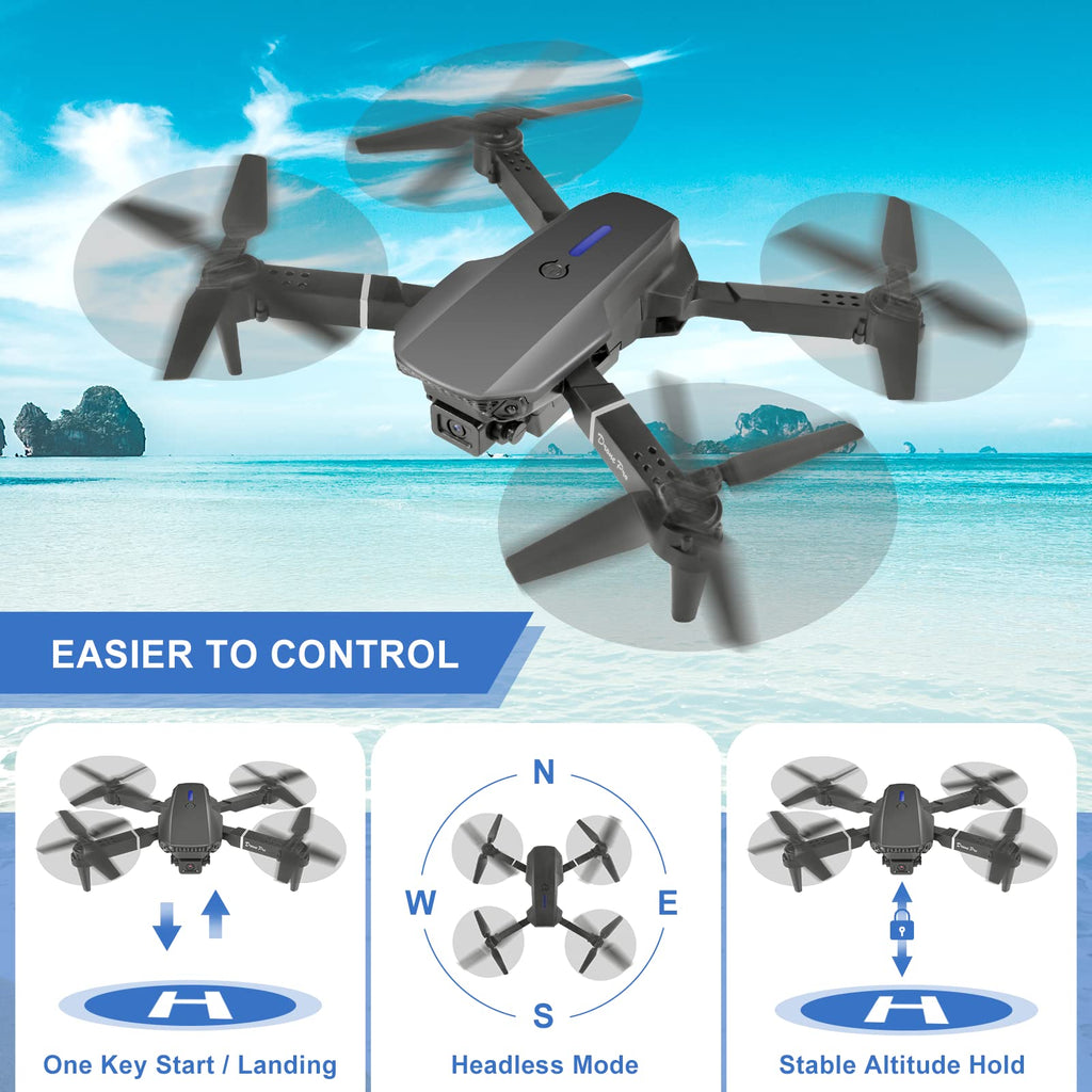 Foldable RC Quadcopter with 4K Dual Cameras W216
