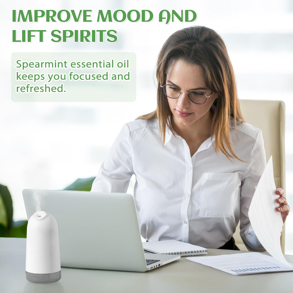 Spearmint and Lavender Essential Oil 4 Fl Oz D718