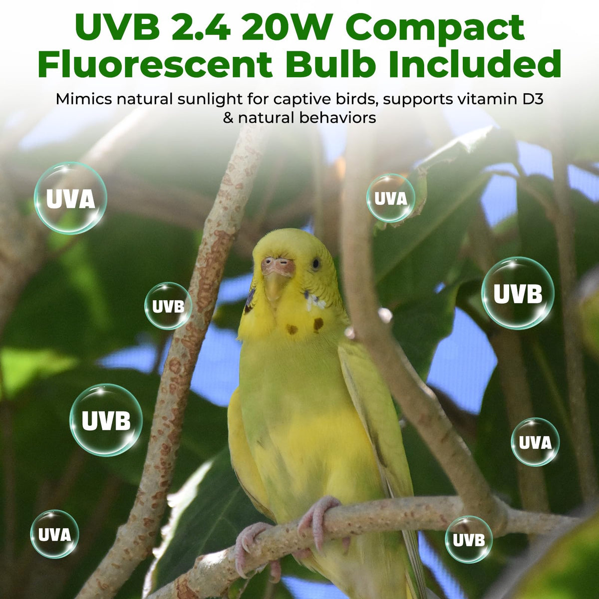 UVB Bird Cage Light Combo Kit J73976