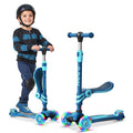 Blue 3 Wheel Scooter with Seat for Kids D685
