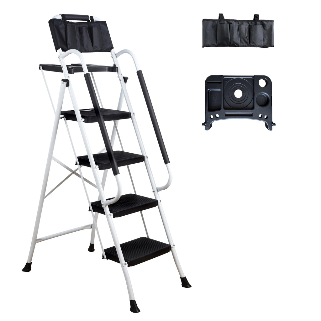 4 Step Ladder with Handrails 330lbs Capacity P5735