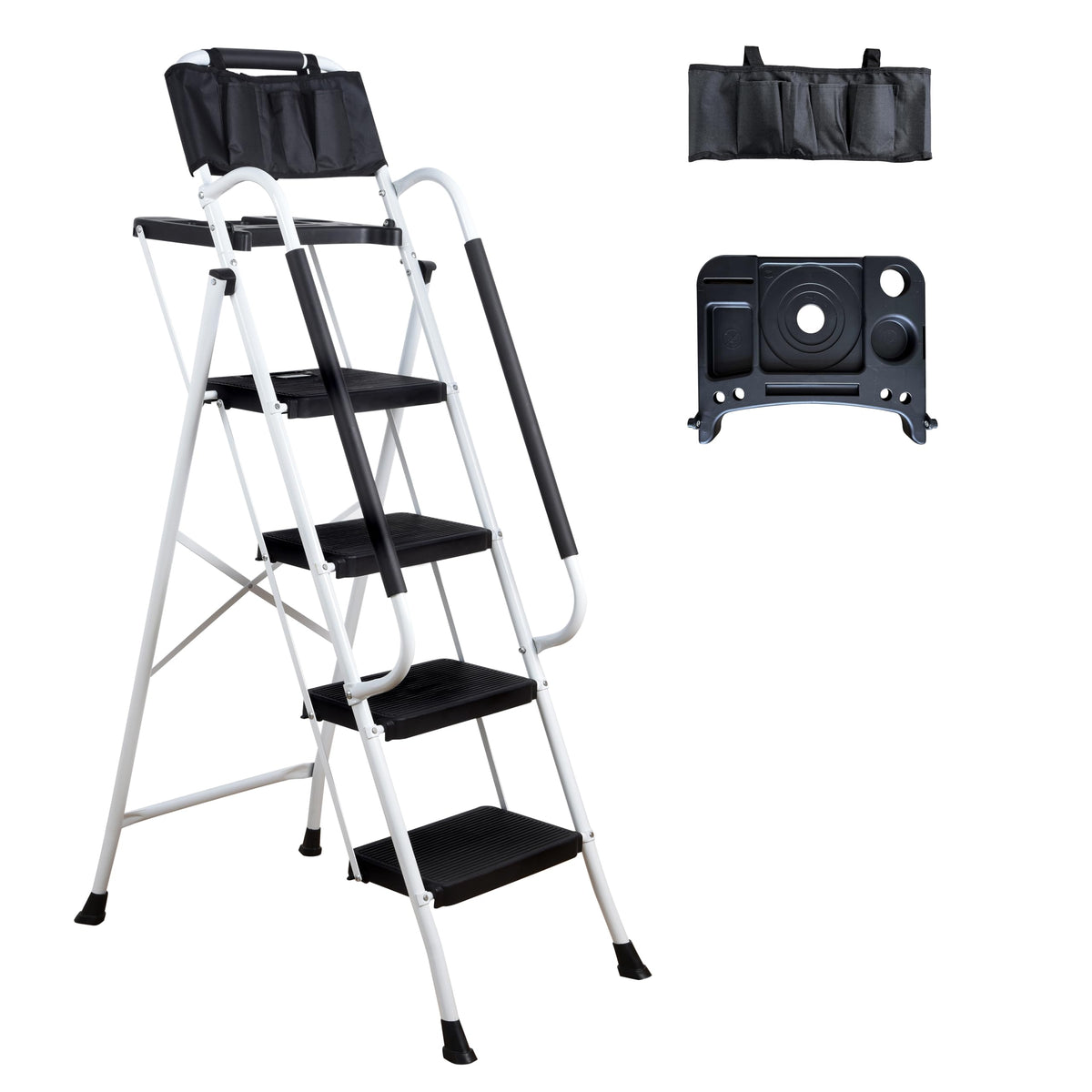 4 Step Ladder with Handrails 330lbs Capacity P5735
