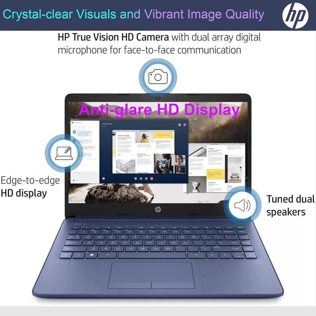14" Ultral Light Thin Laptop, Quad-Core Intel Celeron, 16GB RAM, 564GB, Windows 11 S, Royal Blue T111238