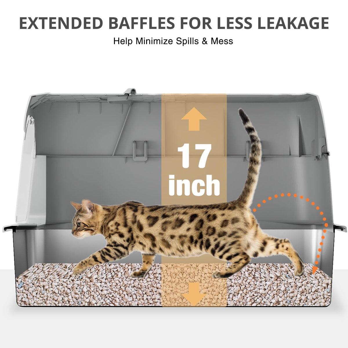 XXXL Stainless Steel Cat Litter Box with Lid S7233
