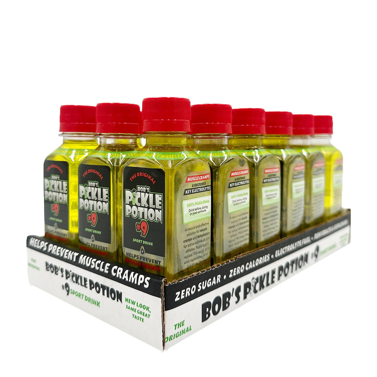 Electrolyte Pickle Shot Zero Caffeine & Gluten-Free 6.3 Oz (Pack of 18, Dill Pickle) H7887