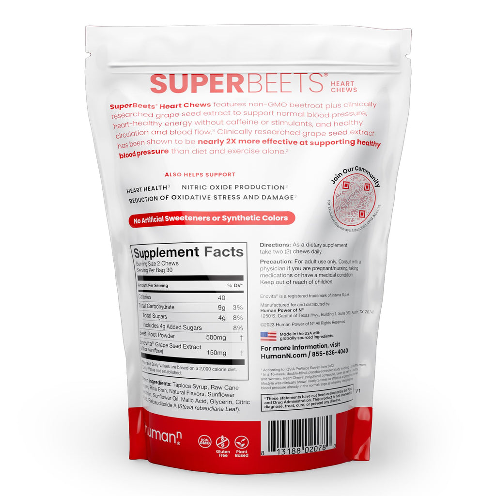 SuperBeets Heart Chews & SuperBerine Capsules O4352