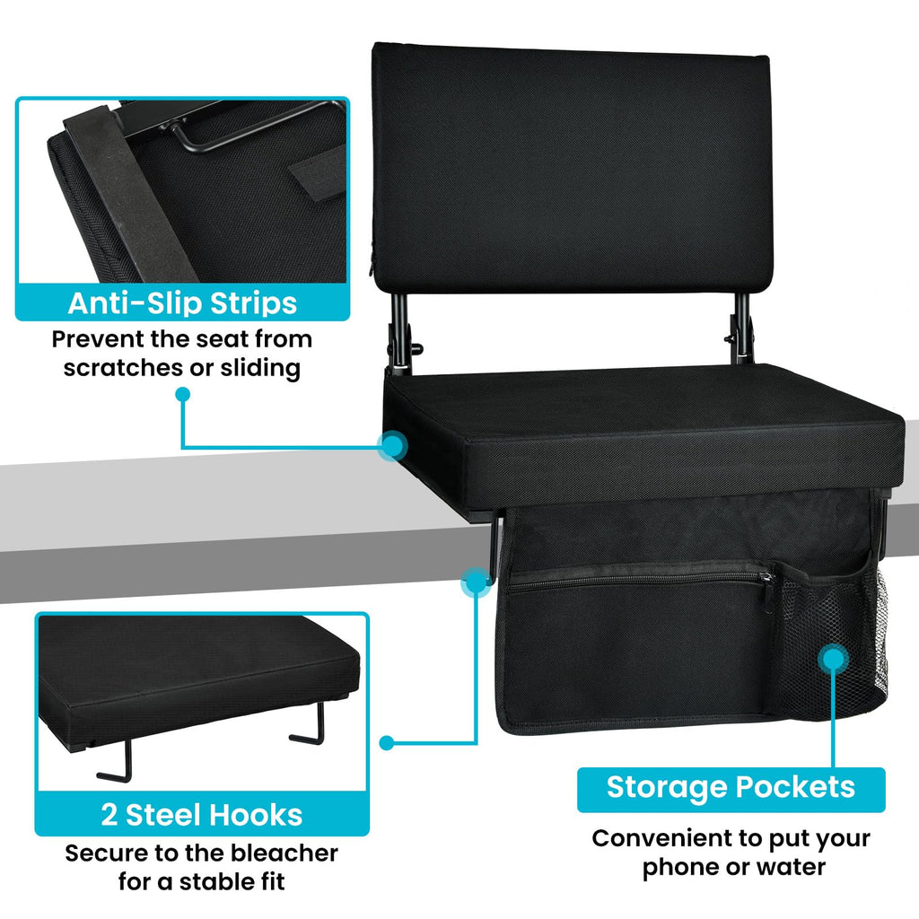 Foldable Padded Stadium Seats with Back Support S272371