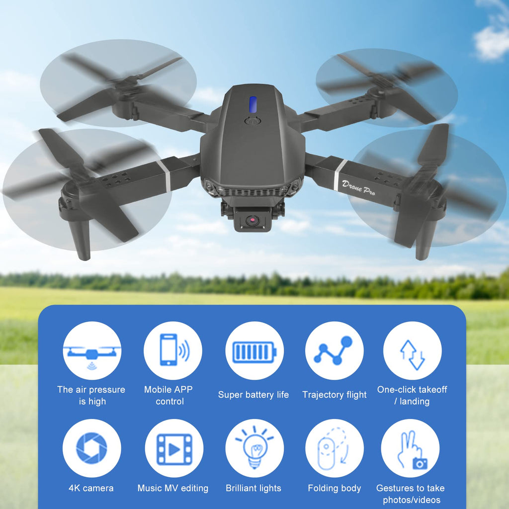 Foldable RC Quadcopter with 4K Dual Cameras W216
