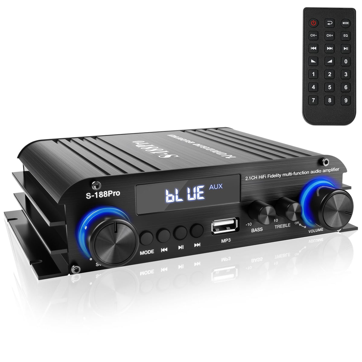 2.1 Channel Stereo Audio Amplifier Bluetooth 5.0 with Remote K286718