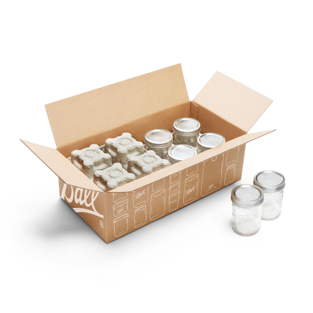 8 Glass Clear Jars with Lids & Bands Z2655