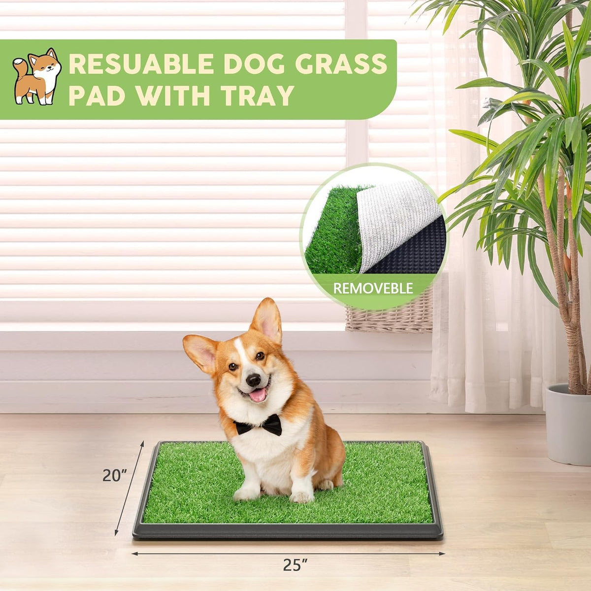 Dog Grass Pad with Tray J19388