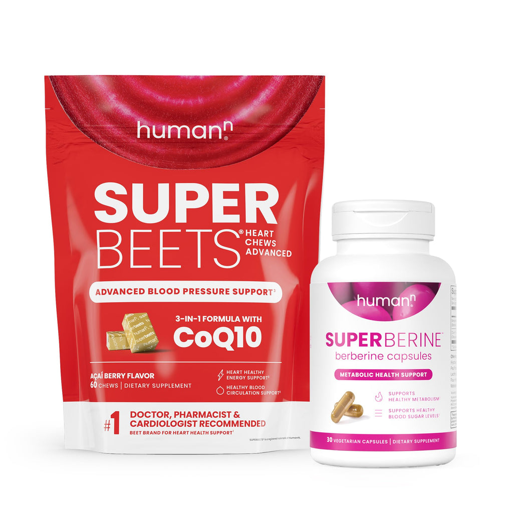 SuperBeets Heart Chews & SuperBerine Capsules O4352