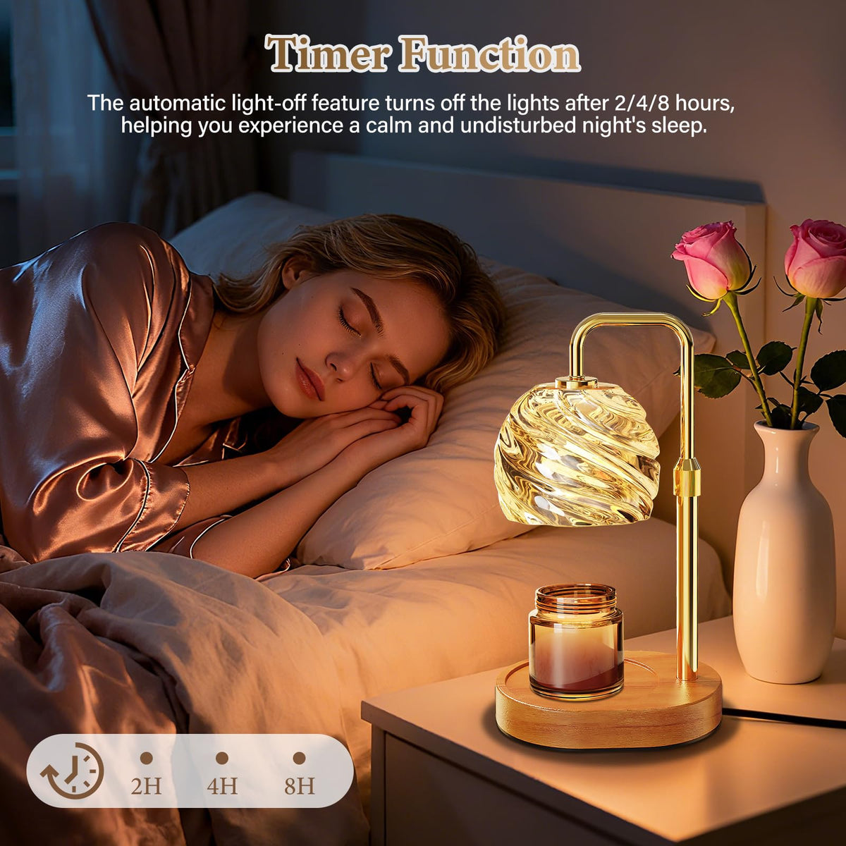 Candle Warmer Lamp with Timer Dimmable A75331
