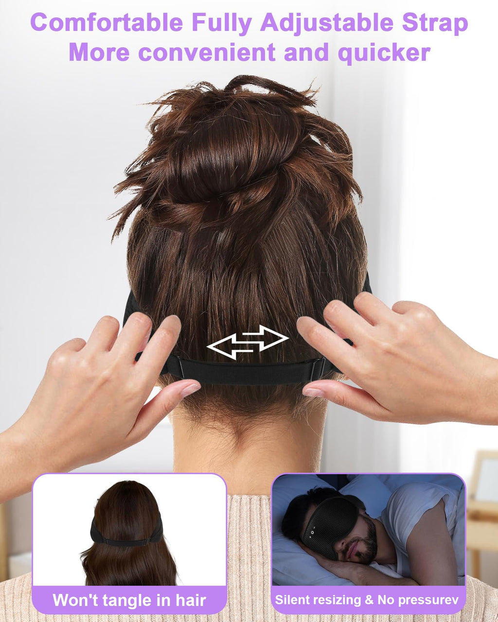 3D Contoured Sleep Mask with Bluetooth Headphones B3748