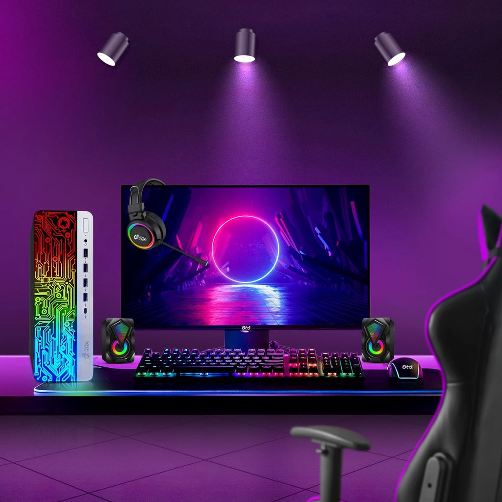 RGB Gaming Desktop PC Intel i5 16GB DDR4 512GB SSD GeForce GT 1030 B83384