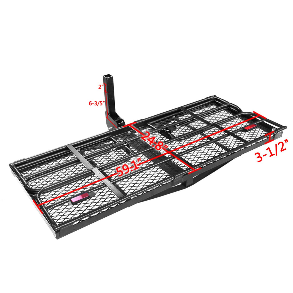 Heavy Duty Folding Hitch Mount Cargo Carrier 60" x 24" x 14.4" D2213