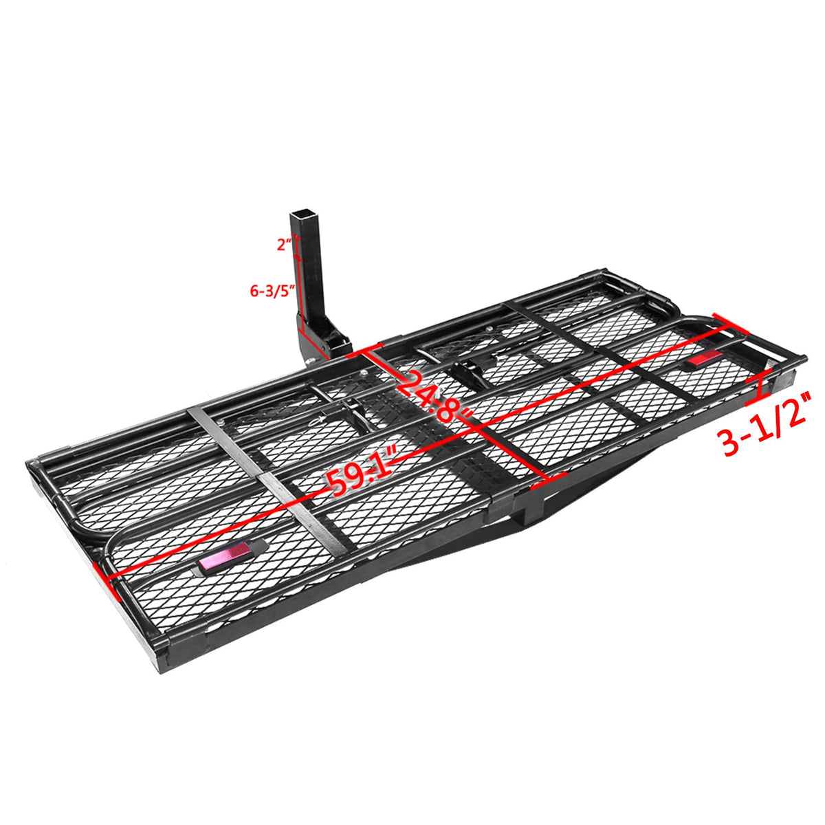 Heavy Duty Folding Hitch Mount Cargo Carrier 60" x 24" x 14.4" D2213