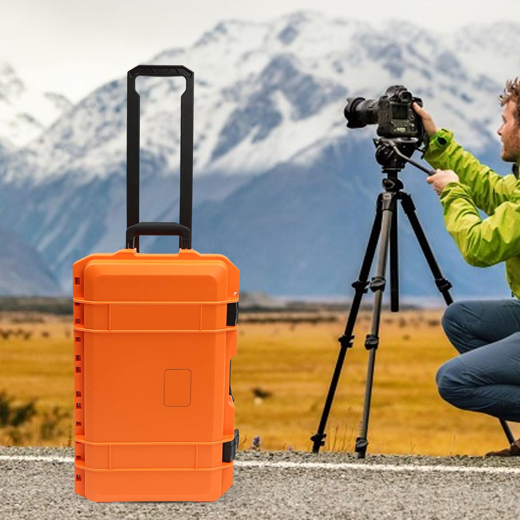 22" Rolling Waterproof Hard Case with Foam (Orange) A6558