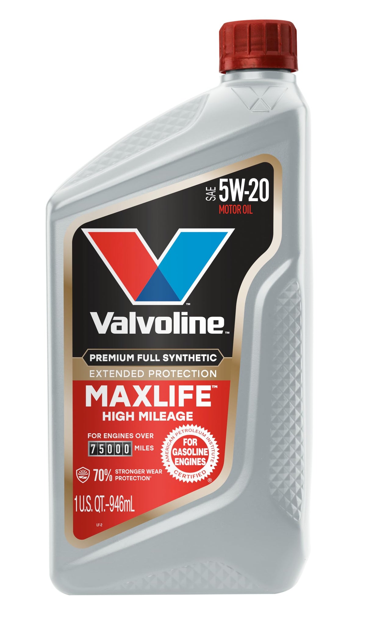 5W-20 Full Synthetic High Mileage Motor Oil 1 Quart D854789