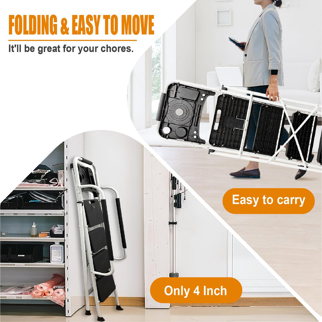 4 Step Ladder with Handrails 330lbs Capacity P5735