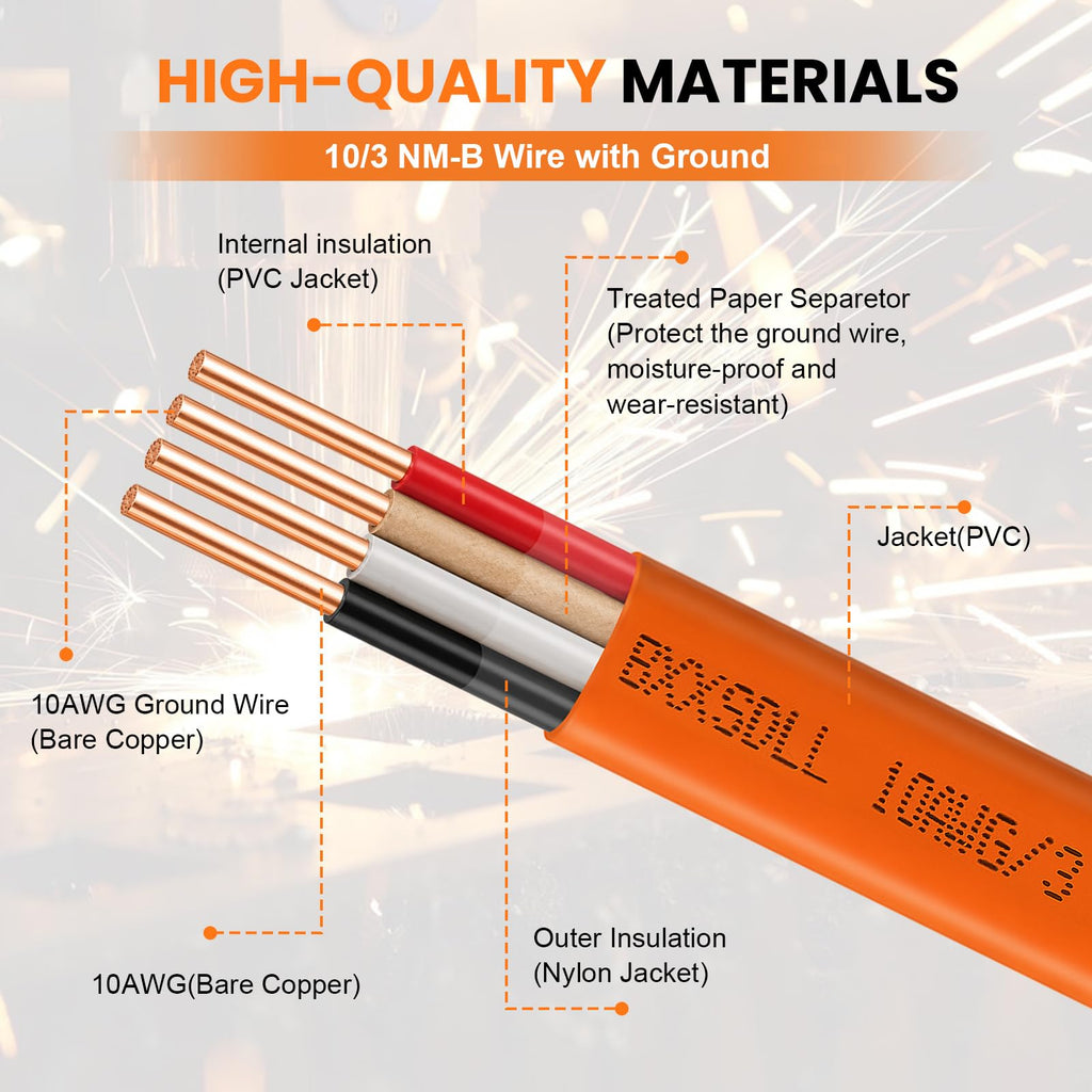 10/3 NM-B Electrical Wire with Ground O8944