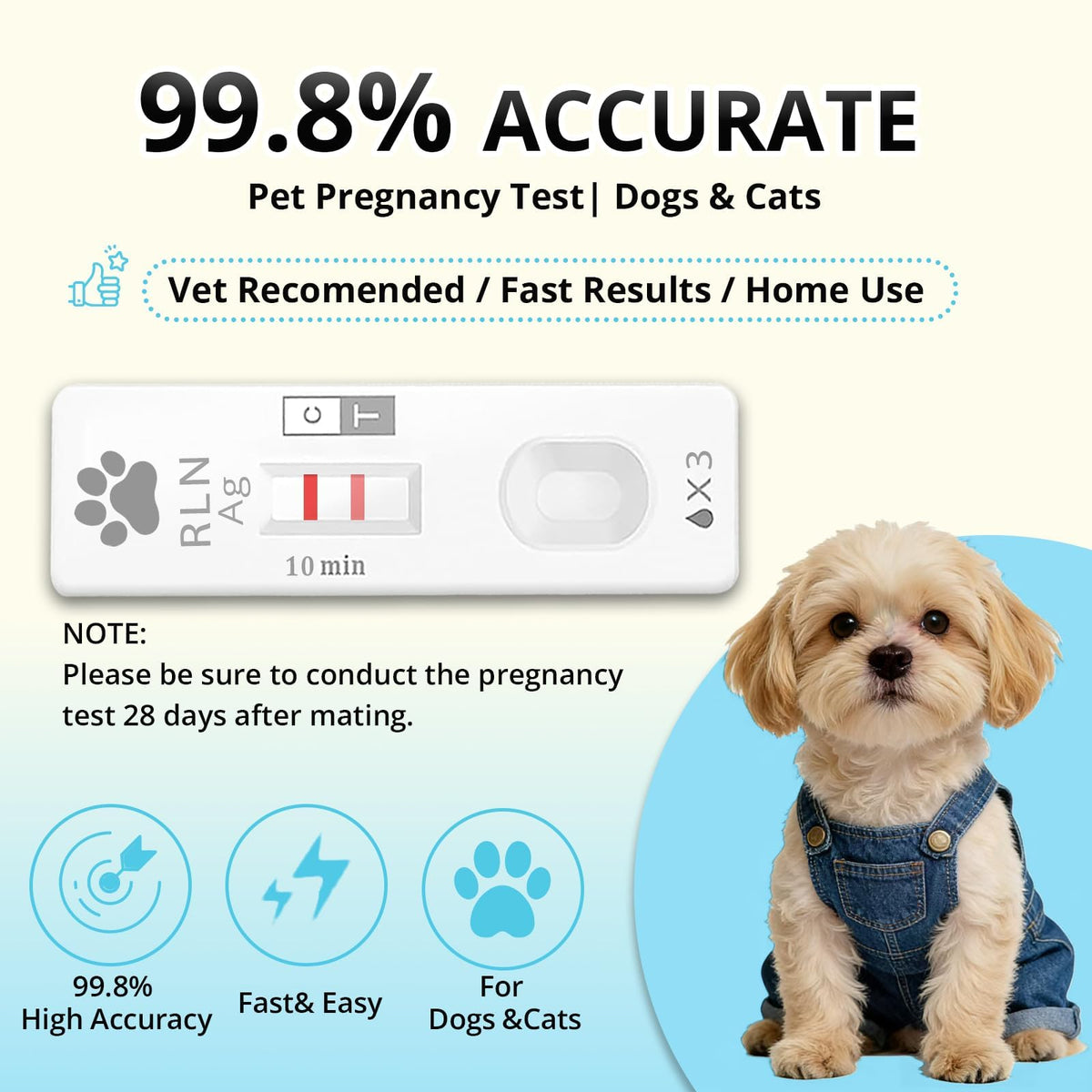 2-Pack Dog & Cat Pregnancy Test Kit I500