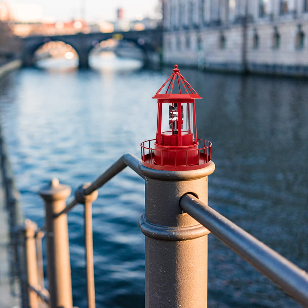 Solar Powered Lighthouse Iron Rotating Solar Light U942