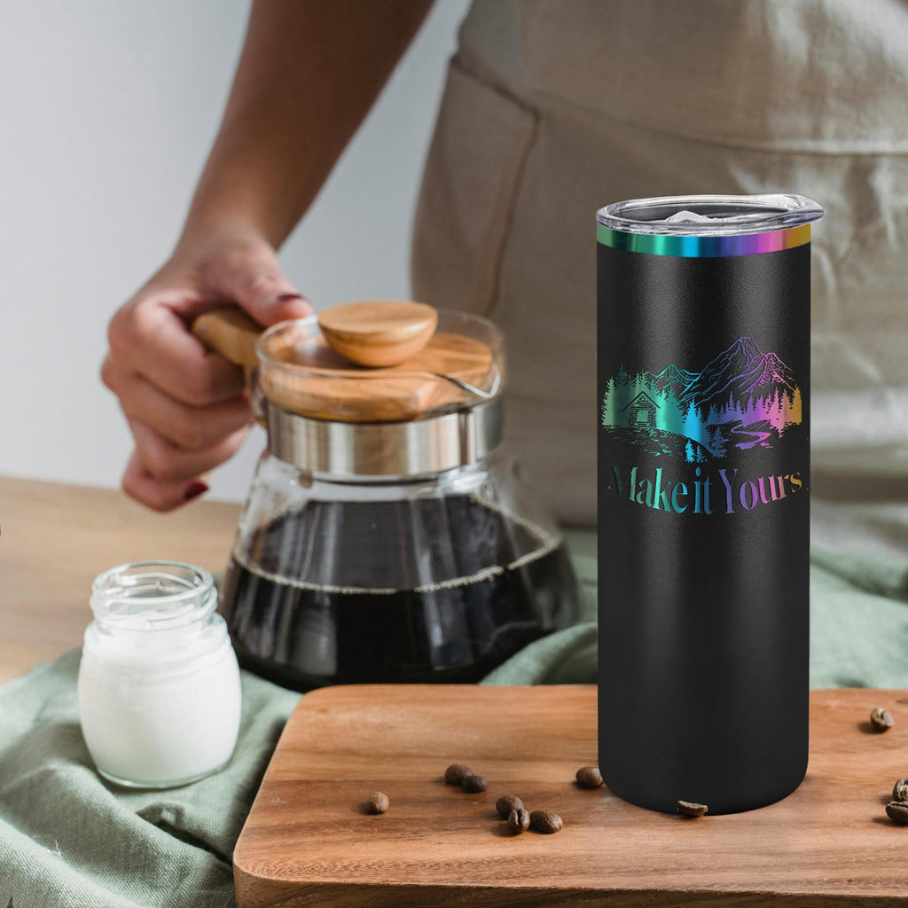 16 Pack Rainbow Plated Stainless Steel Tumbler 20oz J409424