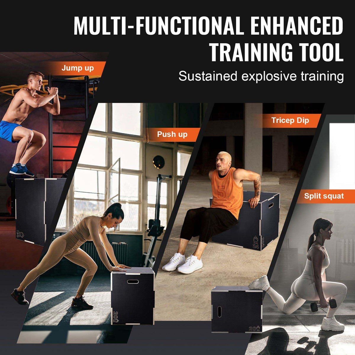 3 in 1 Wooden Plyo Box Z3515