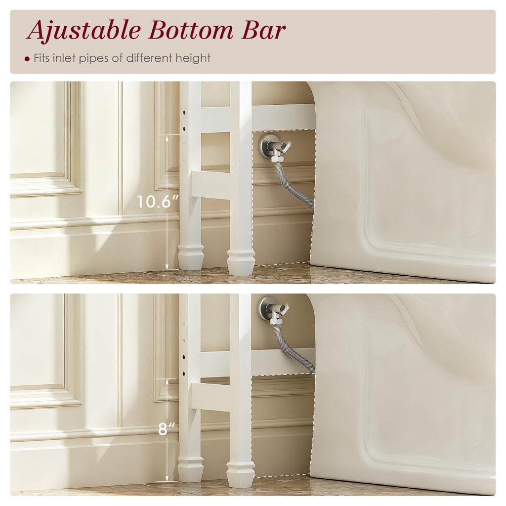 White Over the Toilet Storage Cabinet with Doors S655882