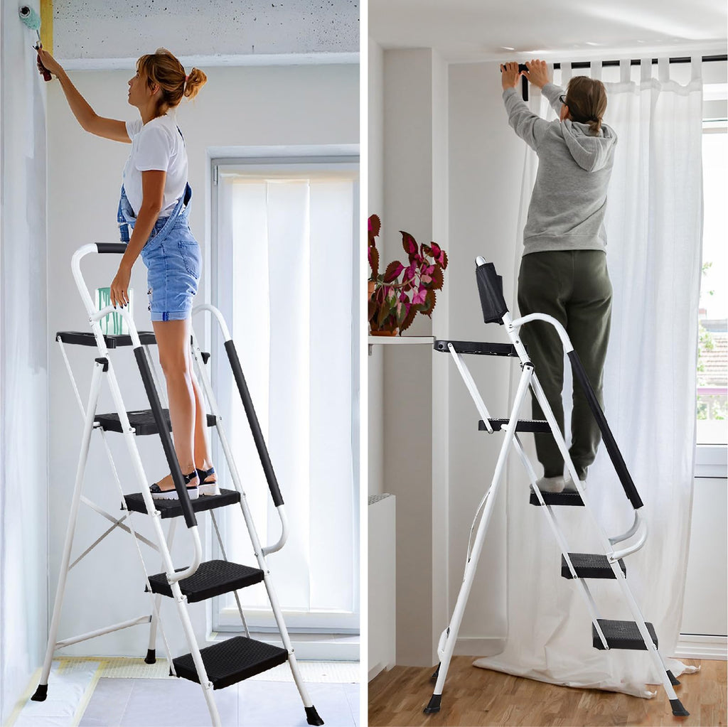 4 Step Ladder with Handrails 330lbs Capacity P5735